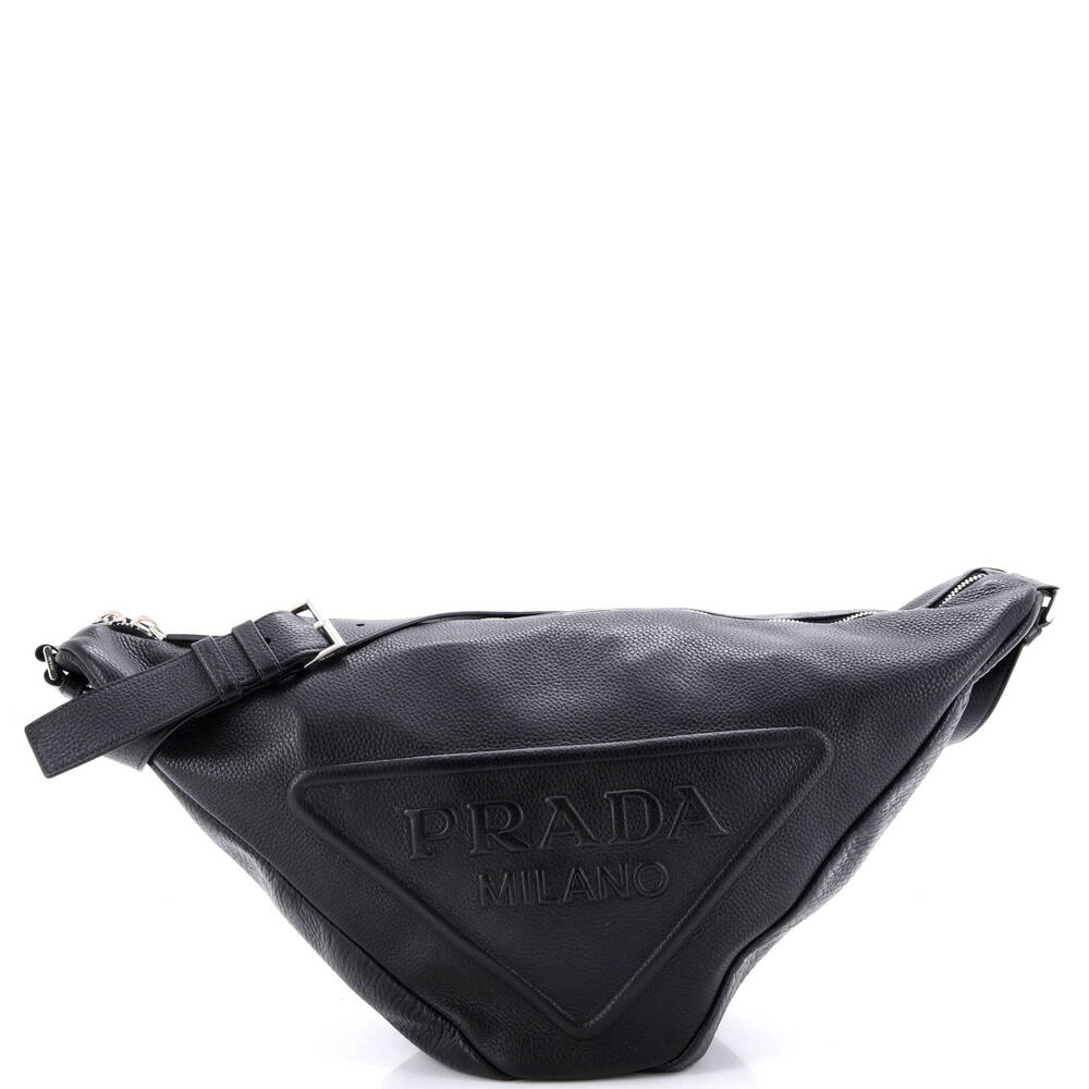 Prada Triangle Logo Zip Messenger #220776p21b - image 1